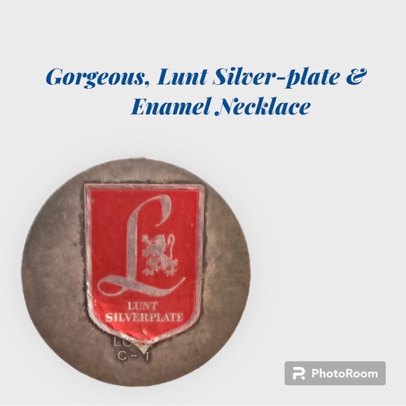 Gorgeous, Lunt Silver-Plated Enamel Necklace - Picture 3 of 3